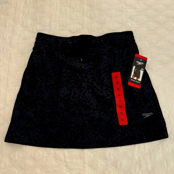 Speedo Woven Skort Women’s X-Large Black UPF50+ Tennis Pickleball Swimming NWT - Picture 2 of 11